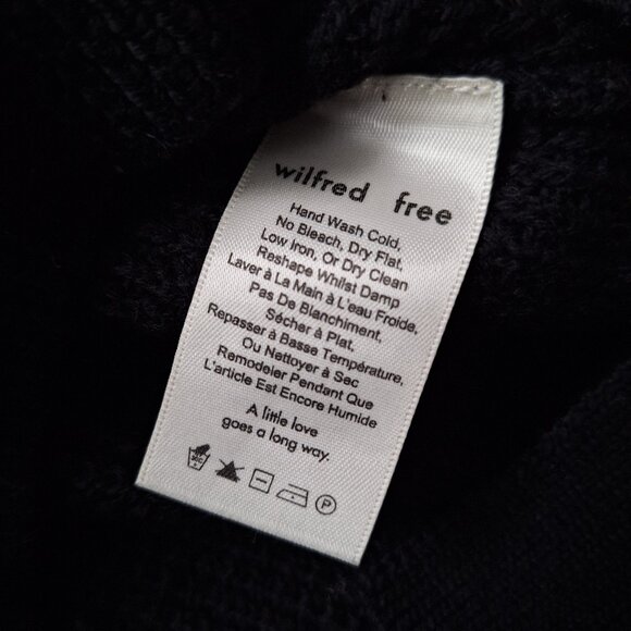 Wilfred Free Black Isabelli Merino Wool Crewneck Sweater - Picture 4 of 6